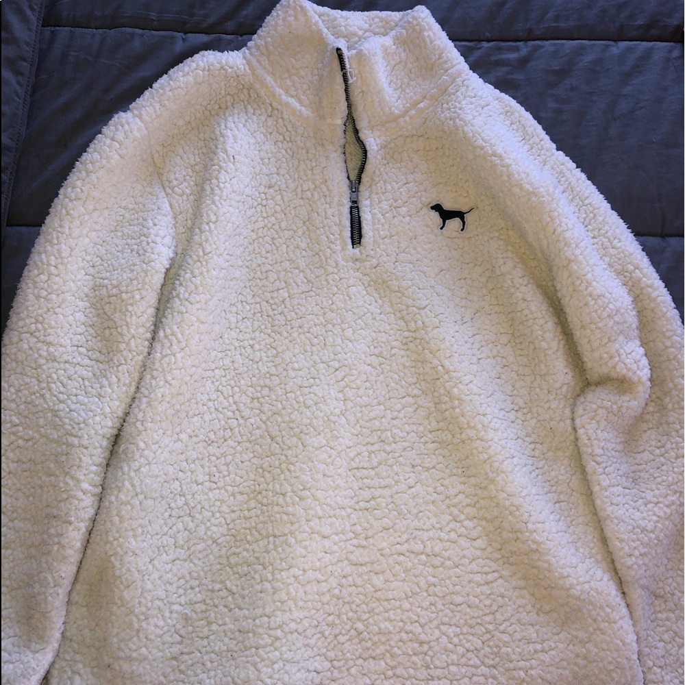 White Quarter Zip